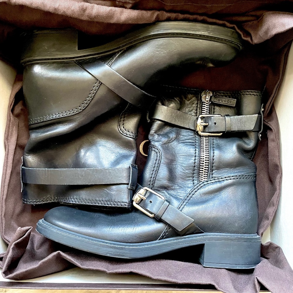 Gucci Bonneville Biker Boots